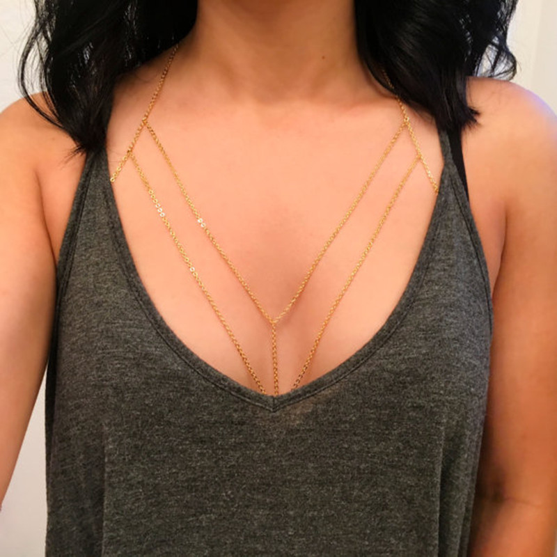 Body Jewelry Retainers - Catena per il corpo sfalsata per