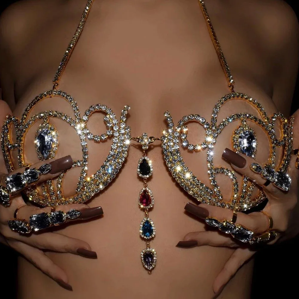 Body Jewelry Retainers - Reggiseno Bikini di lusso con strass