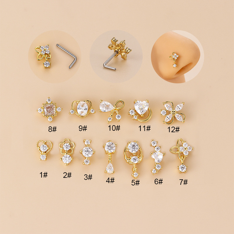 Body Jewelry Surgical Steel - Piercing per Naso a Forma di