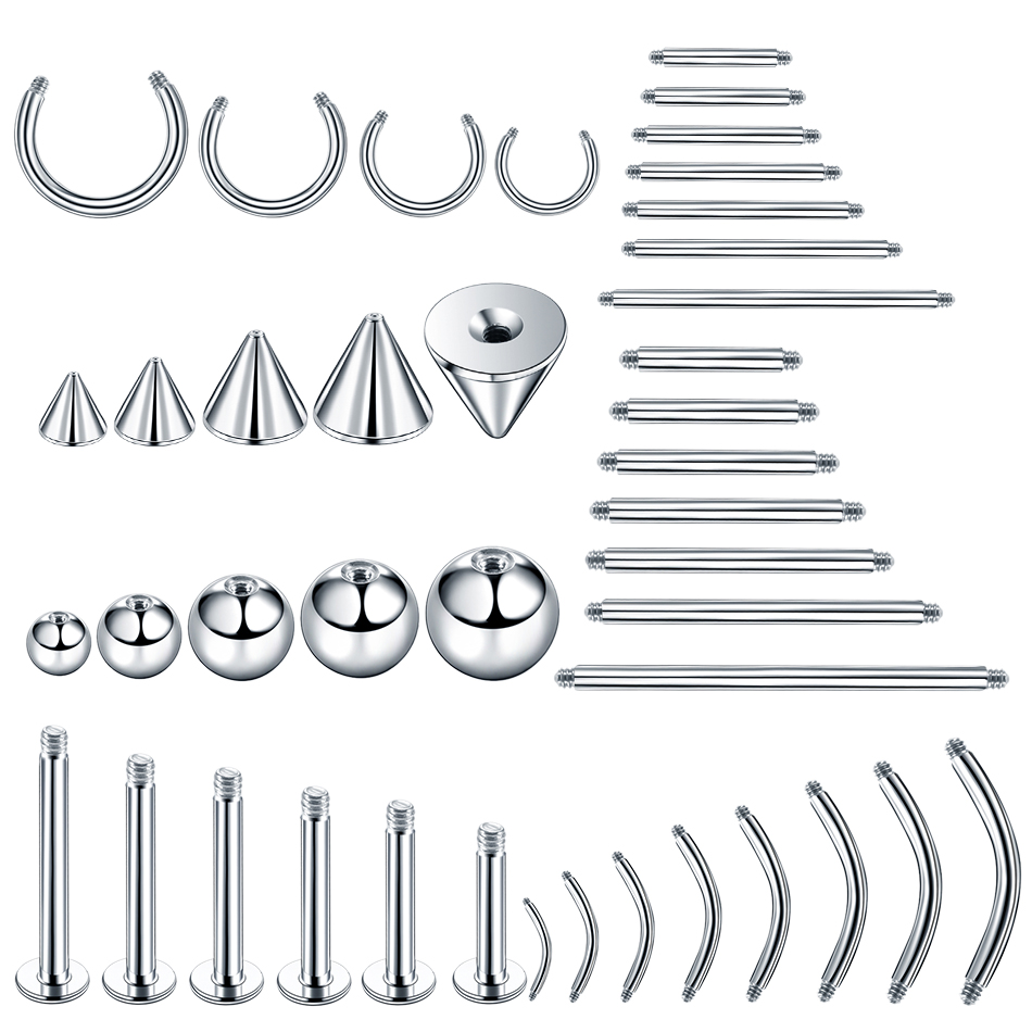 Body Jewelry Replacement Ball - 100 pz/lotto Orecchino In Acciaio Bilanciere