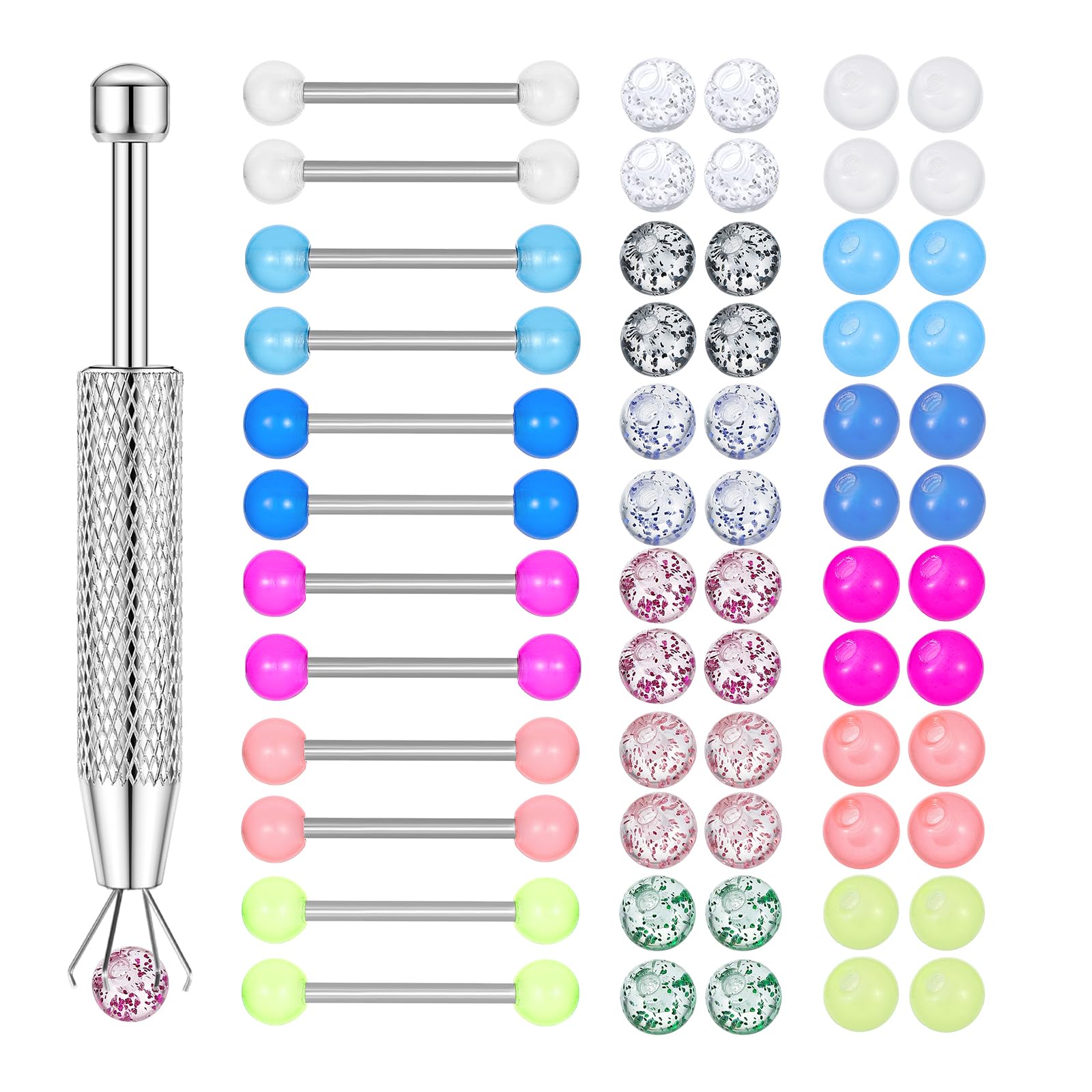 Body Jewelry Replacement Ball - 12PCS Barbell anelli capezzoli 48PCS palle