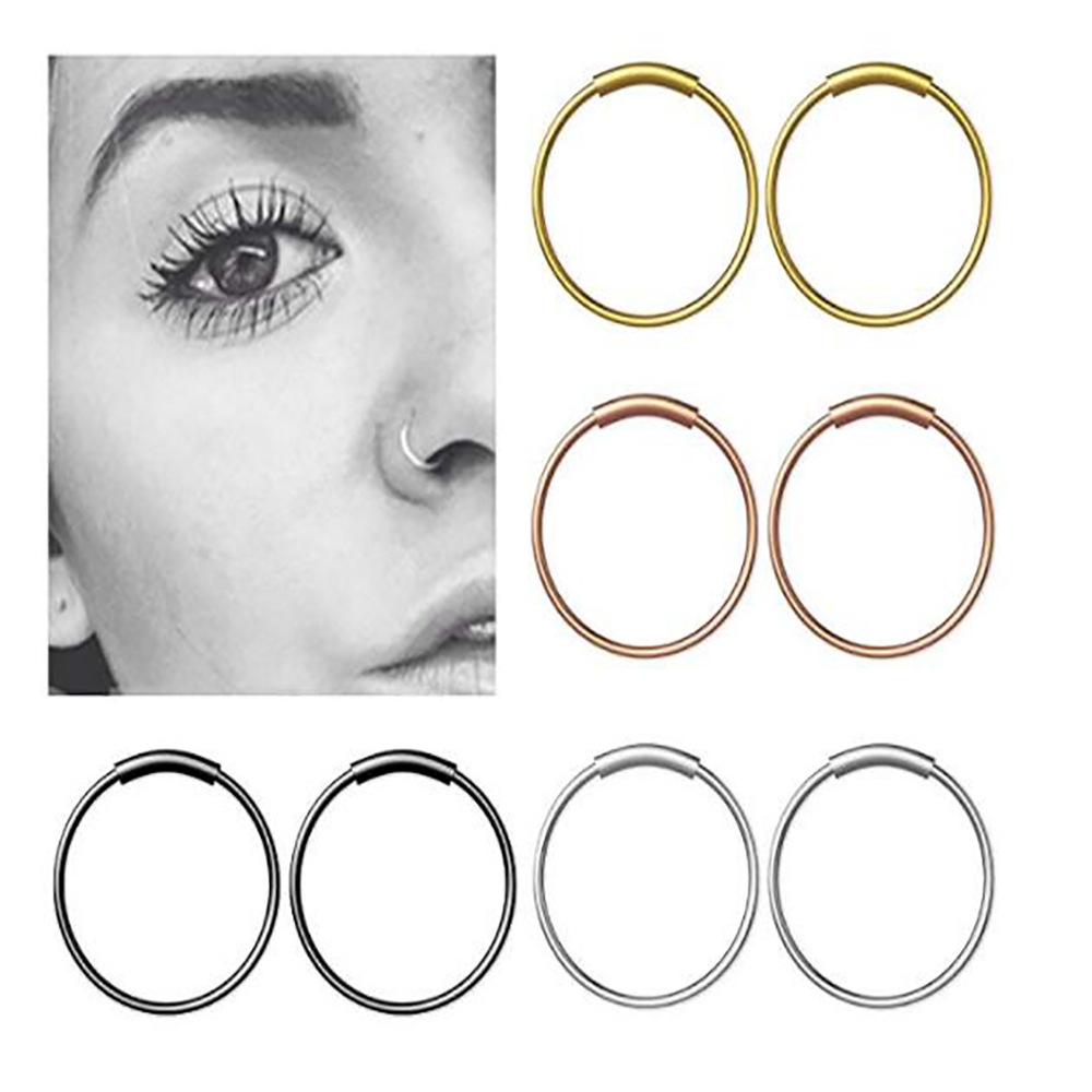Body Jewelry Surgical Steel - Set di 3 Anelli Continui Senza