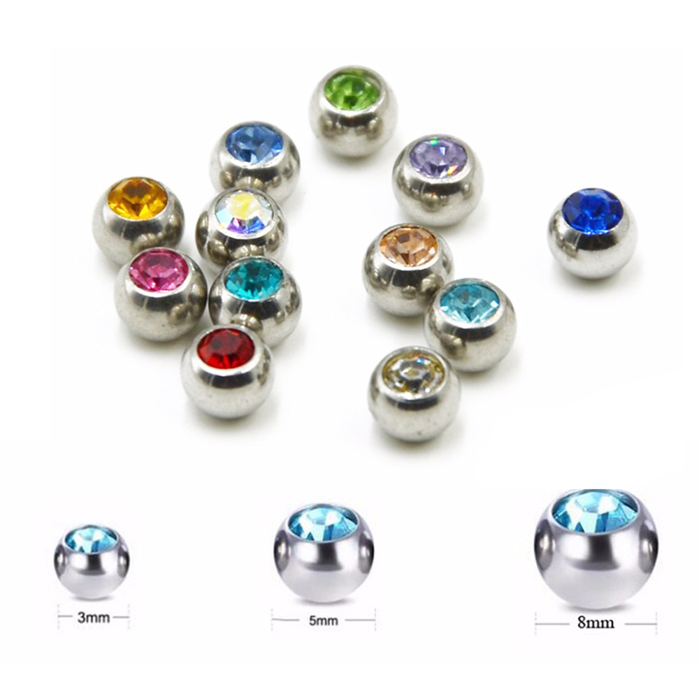 60pcs Dell'acciaio Inossidabil - Body Jewelry Replacement Ball recensione e prezzo