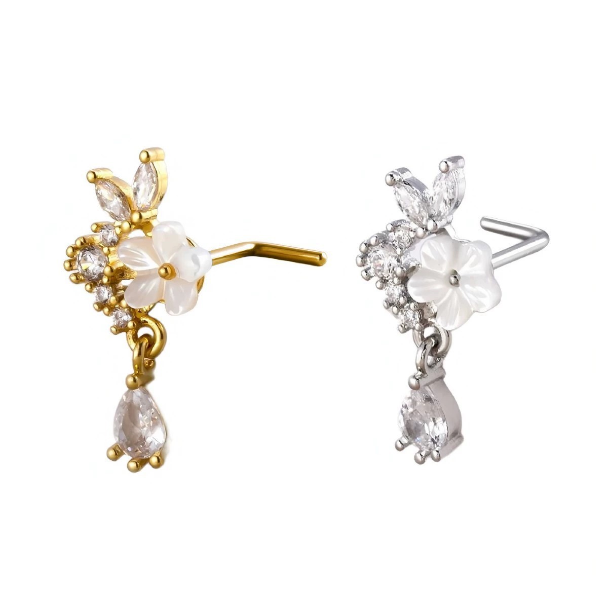 Anello per Naso a Fiore Dorato - Body Jewelry Surgical Steel recensione e prezzo