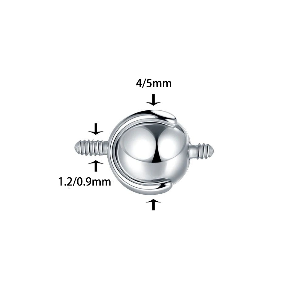 1 pz 16G/14G 4/5mm industriale - Body Jewelry Replacement Ball recensione e prezzo