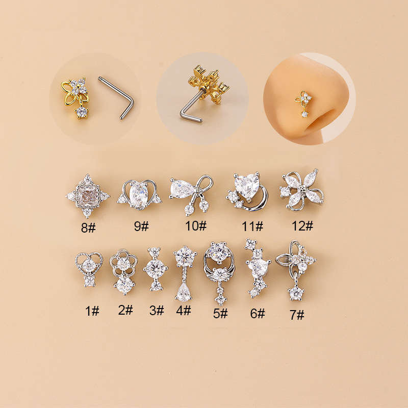 Piercing per Naso a Forma di L - Body Jewelry Surgical Steel recensione e prezzo