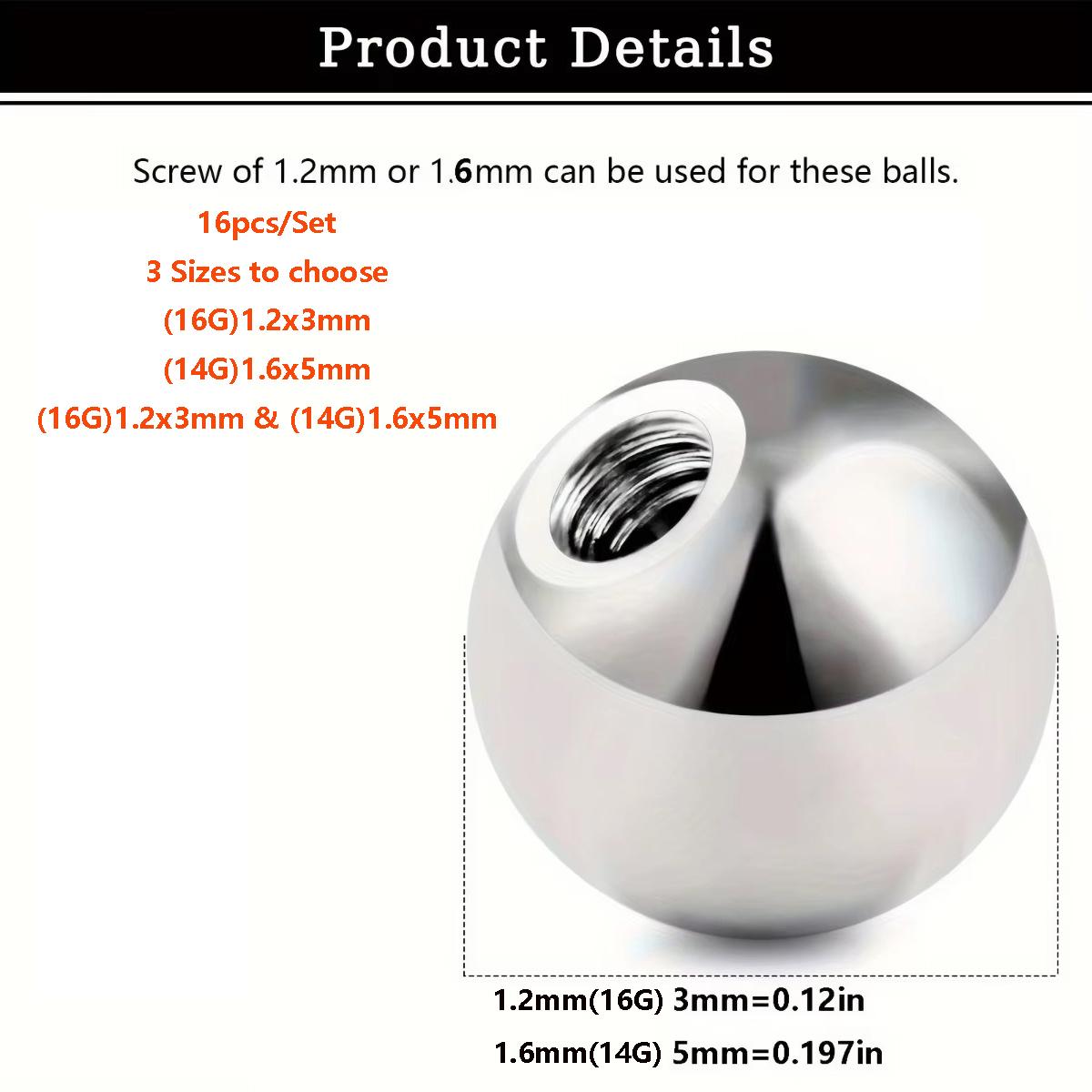 16 Pezzi di Sfere di Ricambio  - Body Jewelry Replacement Ball recensione e prezzo