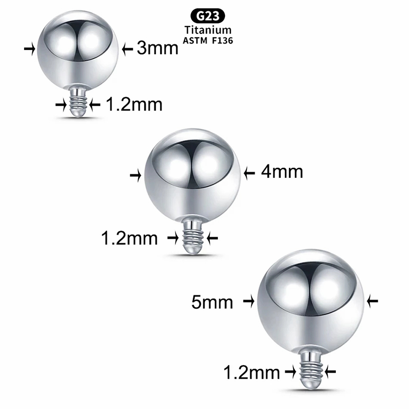 1 pz filettatura interna sfera - Body Jewelry Replacement Ball recensione e prezzo