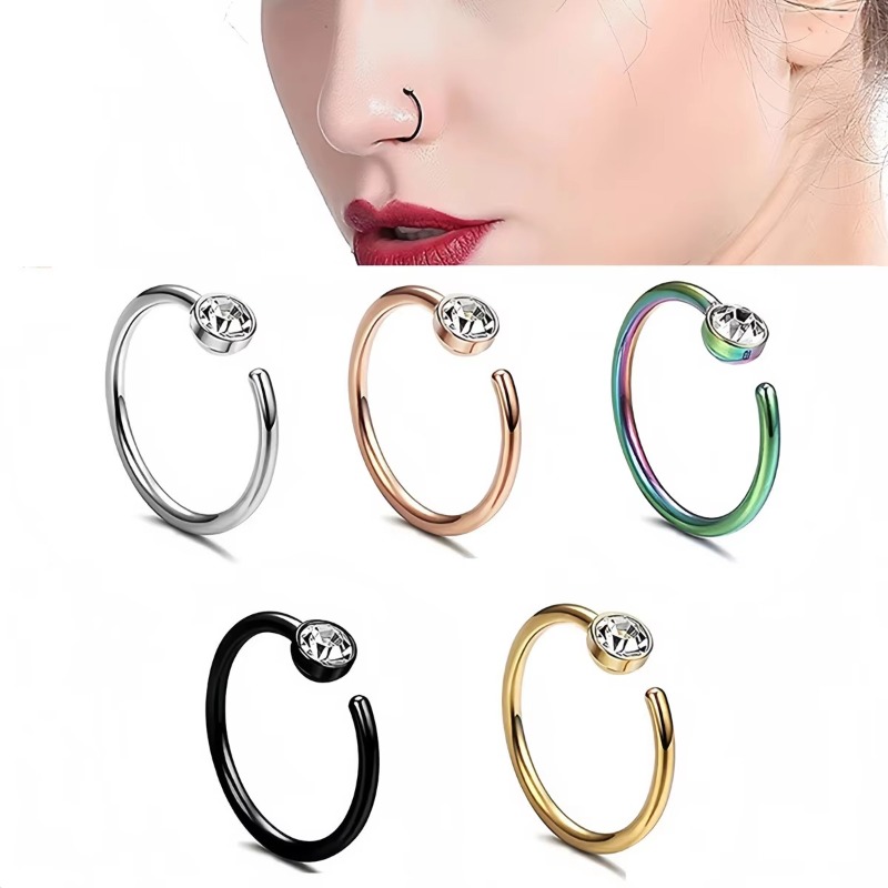 5 pezzi, anelli per il naso da - Body Jewelry Surgical Steel recensione e prezzo