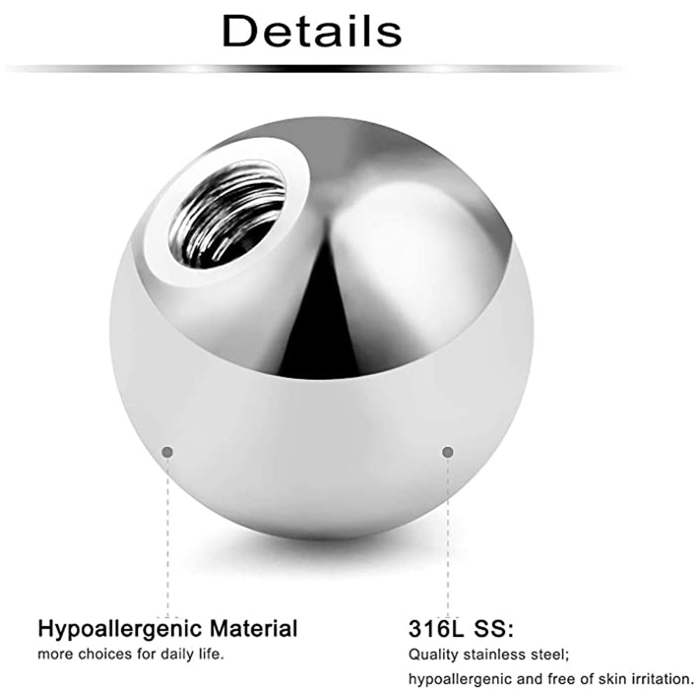 80 pz 3-5MM 316L acciaio chiru - Body Jewelry Replacement Ball recensione e prezzo