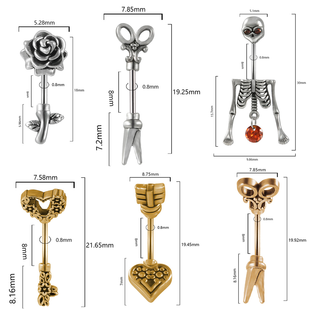 1 pz Vintage acciaio chirurgic - Body Jewelry Surgical Steel recensione e prezzo