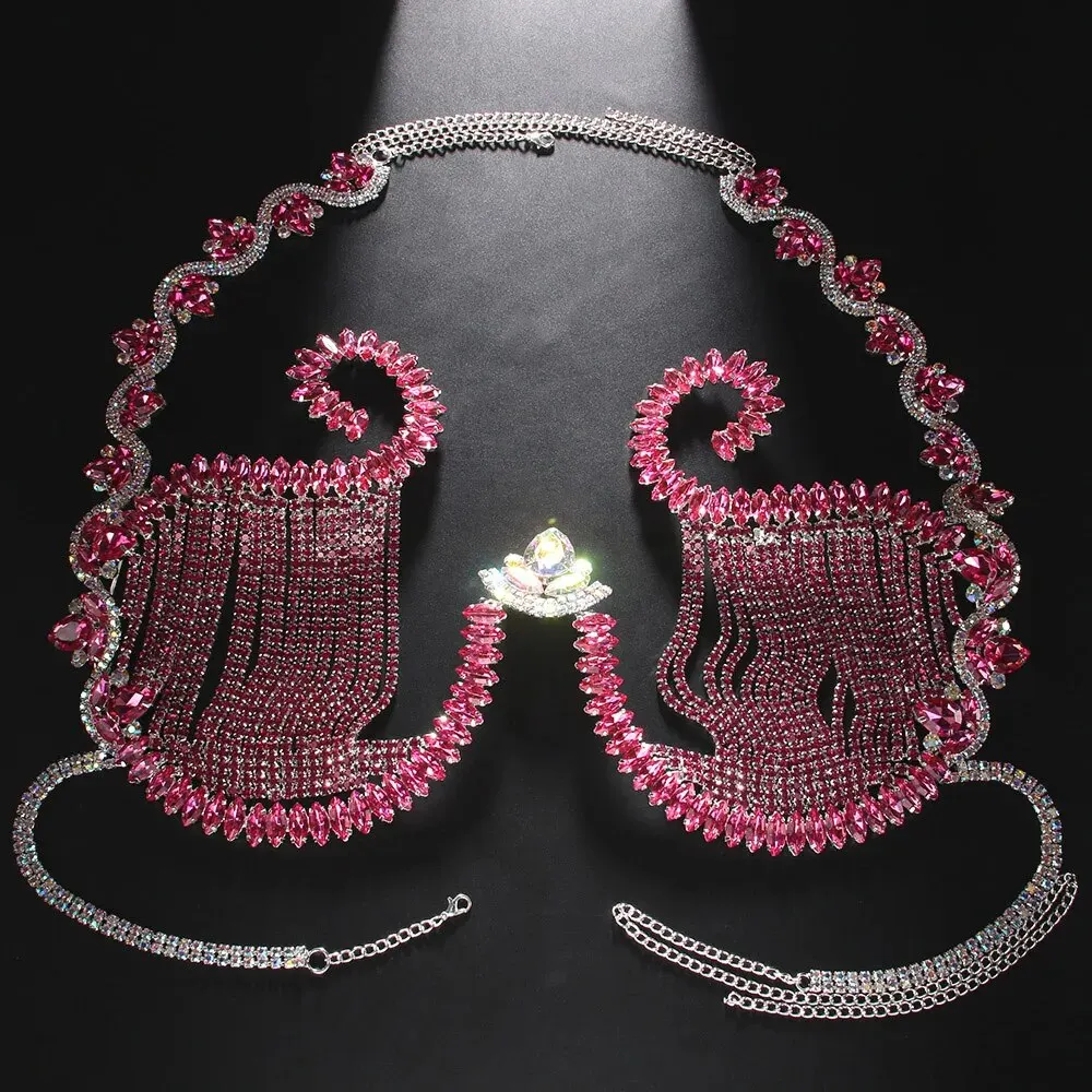 Rave Pink Crystal Chest staffa - Body Jewelry Retainers recensione e prezzo