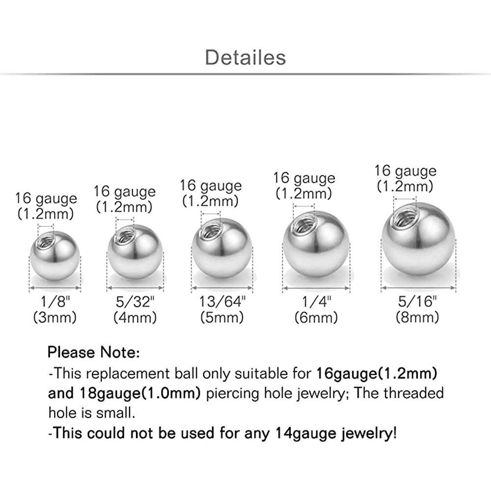 20pcs sfere di ricambio gioiel - Body Jewelry Replacement Ball recensione e prezzo
