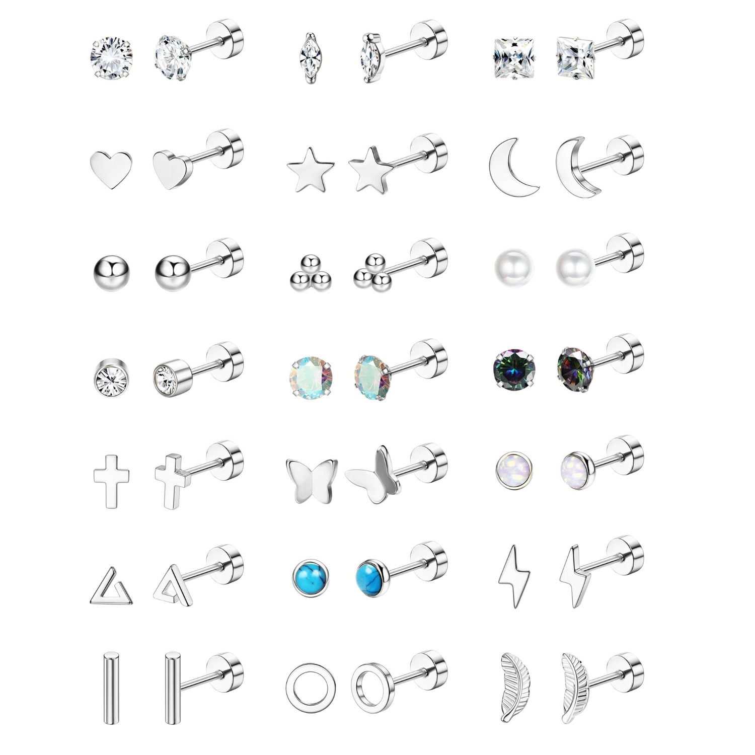 Florideco 1 paio di orecchini  - Body Jewelry Surgical Steel recensione e prezzo