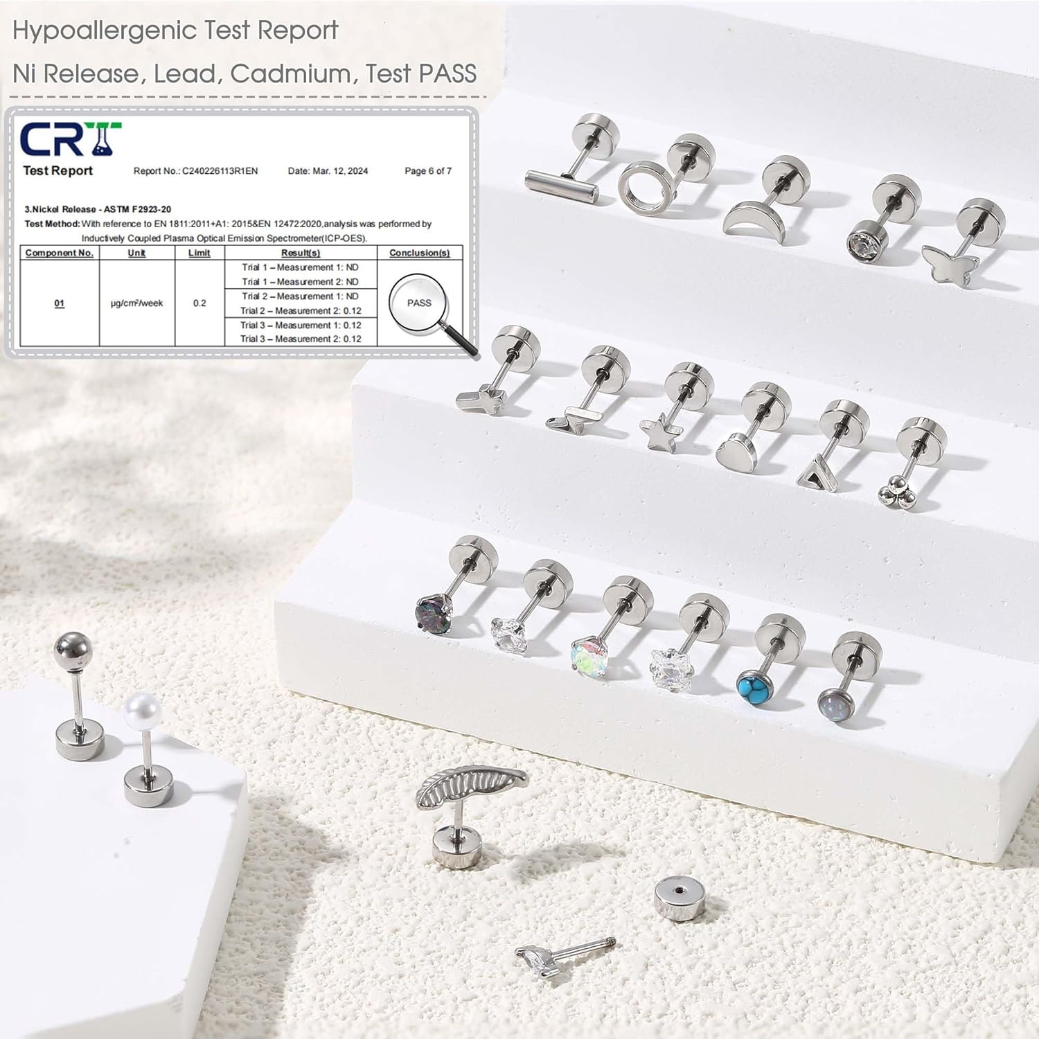 Florideco 1 paio di orecchini  - Body Jewelry Surgical Steel recensione e prezzo