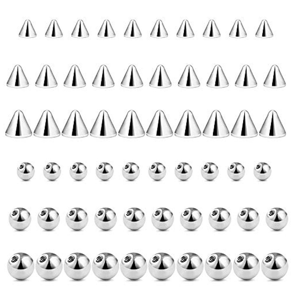 WKOUD 60PCS 14G 16G 3-5mm 316L - Body Jewelry Replacement Ball recensione e prezzo