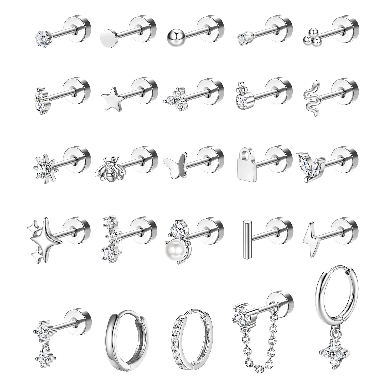 Bobisty 1pc Orecchini per orec - Body Jewelry Surgical Steel recensione e prezzo