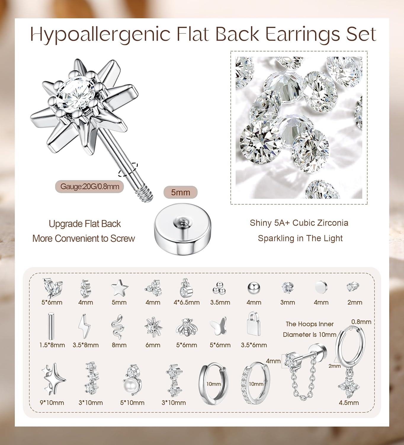 Bobisty 1pc Orecchini per orec - Body Jewelry Surgical Steel recensione e prezzo