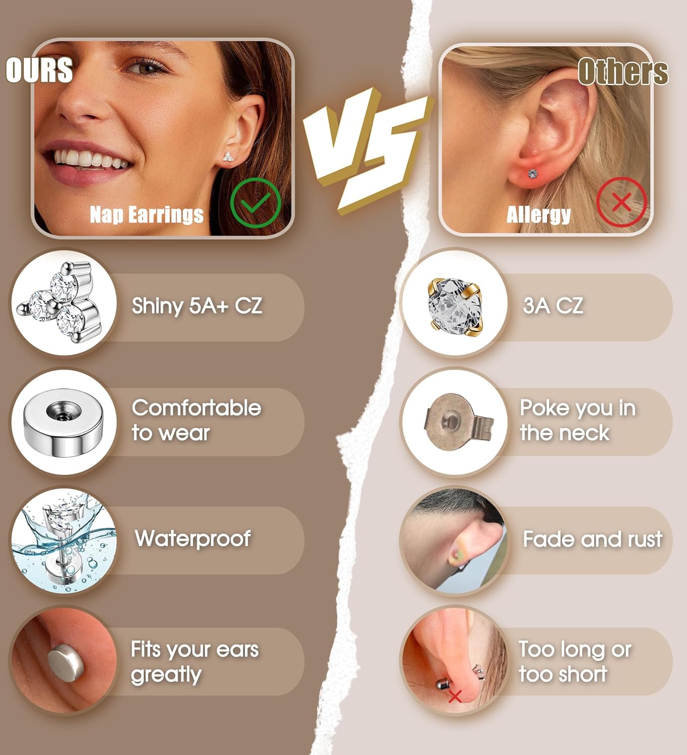 Bobisty 1pc Orecchini per orec - Body Jewelry Surgical Steel recensione e prezzo