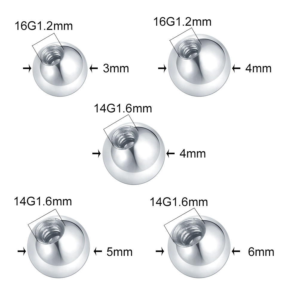 Sfere a vite in acciaio inossi - Body Jewelry Replacement Ball recensione e prezzo