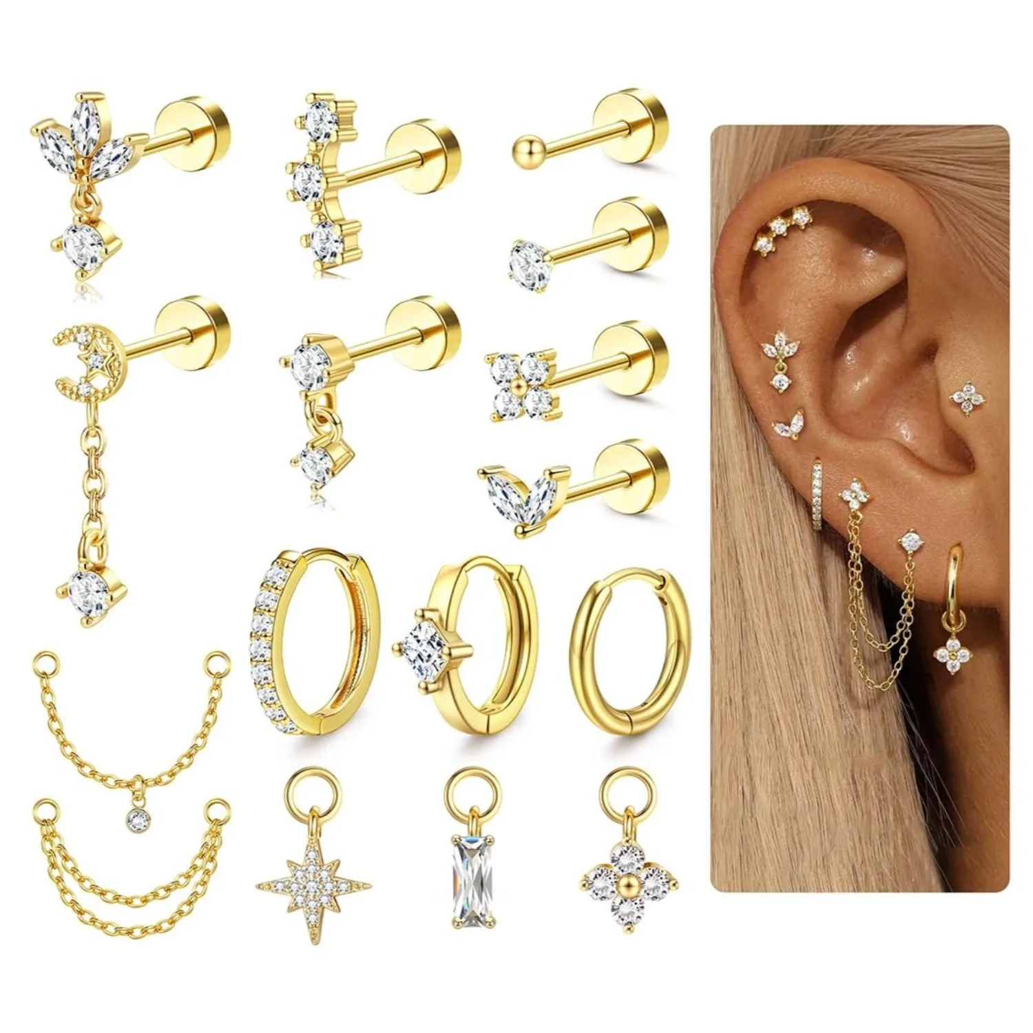 Orecchini a cerchio per cartil - Body Jewelry Surgical Steel recensione e prezzo