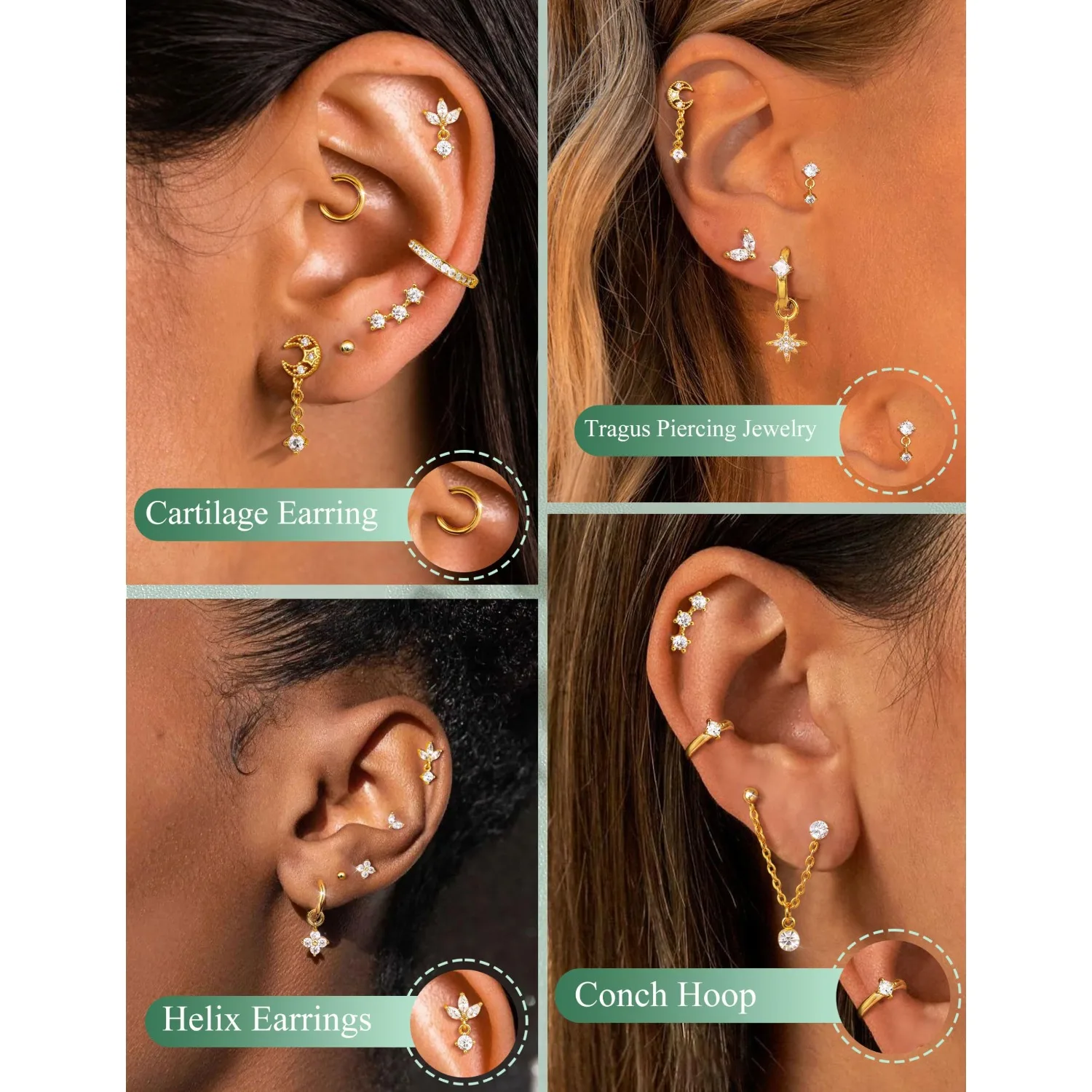 Orecchini a cerchio per cartil - Body Jewelry Surgical Steel recensione e prezzo