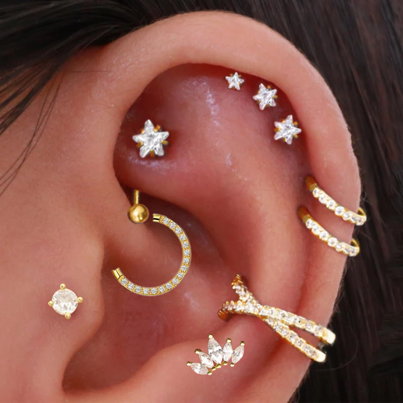Helix Piercing Star Orecchini  - Body Jewelry Surgical Steel recensione e prezzo